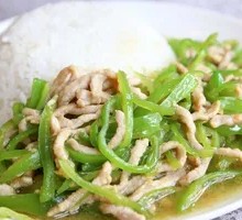 Green Pepper Shredded Pork Rice