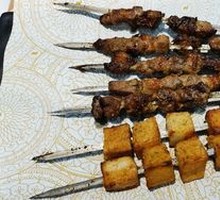 Lamb Skewers on Iron Rods