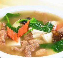 Stewed Greens with Crispy Pork Minced Meat