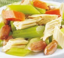 Celery with Yellow Skin Tofu Shreds