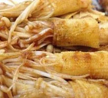 Tofu Skin Rolls with Enoki Mushrooms