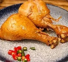 Fast Food with Boiled Chicken Leg