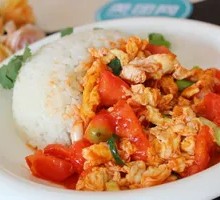 Tomato and Egg Rice Bowl