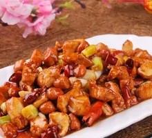 Potato Kung Pao Chicken Rice Bowl
