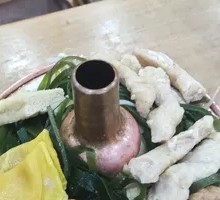 Assorted Meatballs in Small Copper Pot