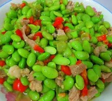Stir-Fried Soybeans with Pork