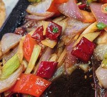 Grilled Squid on Iron Plate