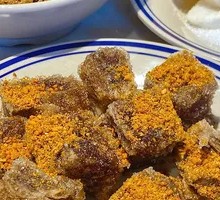 Fried fern root cake