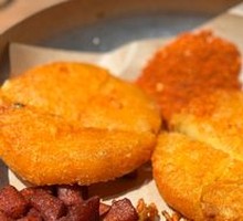 Crispy Pork Bits with Potato Pancake