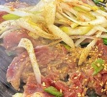 Grilled Meat on Iron Skillet