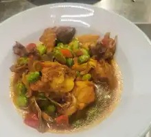 Braised Chicken with Edamame