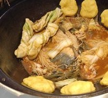 Stewed River Catfish in Iron Pot