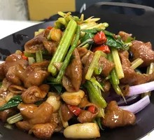 Spicy Pork Intestines Stir-fry