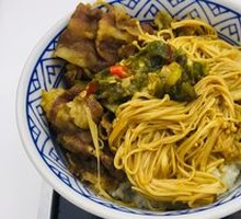 Beef Rice with Enoki Mushrooms