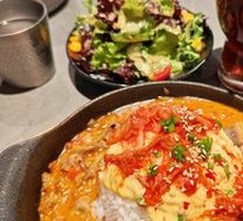 Tomato Beef Cheese Volcano Rice