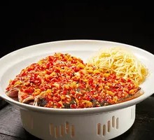 Spicy Chopped Pepper Danjiang Fish Head with Noodles