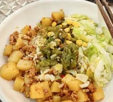 Spiced Pork and Potato Rice