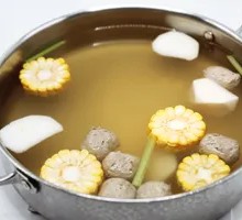 Beef tendon meatball hot pot base