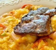 Fresh Shrimp and Foie Gras Risotto