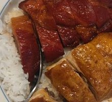 Soy Sauce Chicken and Barbecue Pork Rice Plate