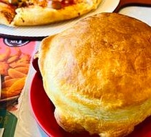 Salted Egg Yolk Chicken Potato Pizza