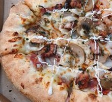 Teriyaki Octopus and Shrimp Pizza
