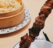 Lamb Skewers on Red Willow Branches