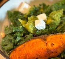 Pan-Seared Salmon Avocado Salad