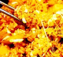 Kimchi Fried Rice with Cheese