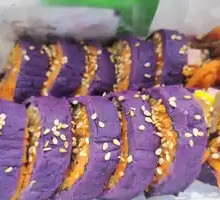 Purple Sweet Potato Beef Roll