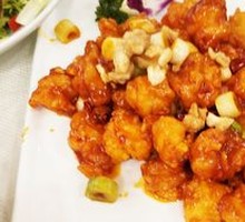 Kung Pao Peach Kernel Shrimp Balls