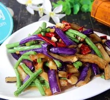 Eggplant and Green Bean Rice Bowl