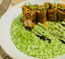 Beef Spring Rolls with Italian Risotto