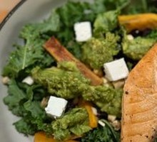 Pan-Seared Salmon with Avocado Salad