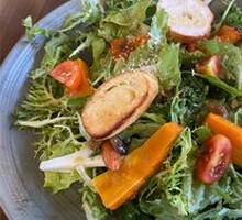 Roasted Pumpkin Salad with Baguette