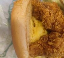 Lemon Egg Salad Crispy Chicken Burger