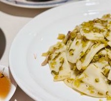Pickled mustard greens with rice cakes