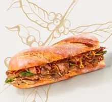 Yunnan-style Mushroom Beef Baguette Sandwich