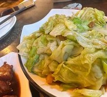 Fried Oil渣 with Cabbage
