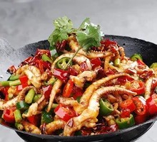 Spicy Squid in Dry Pot