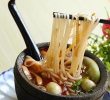 Fish tofu hot pot with potato noodles