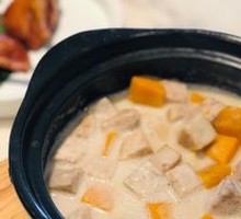 Barley, Taro, and Pumpkin Stew