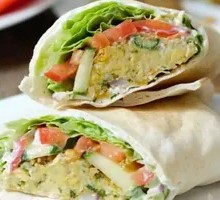 Eggs Breakfast Wrap with Vegetables