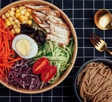 Cold Chicken丝 Vegetable Noodles