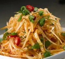 Cold shredded cabbage salad