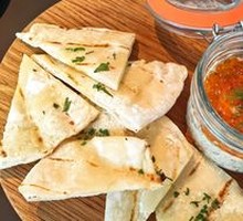 Handmade Salmon Pate with Homemade Charcoal-Grilled Flatbread