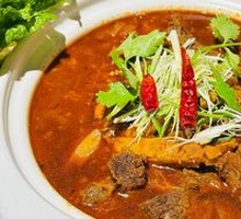 Spicy Kimchi Beef Tendon Hot Pot