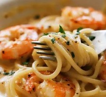 Italian Cream Shrimp Pasta