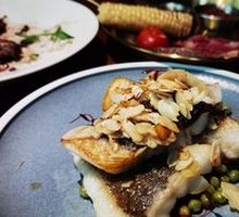 Pan-seared Flounder with Almond and Pea Purée