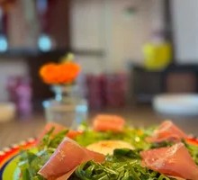 Burrata Arugula Ham Salad